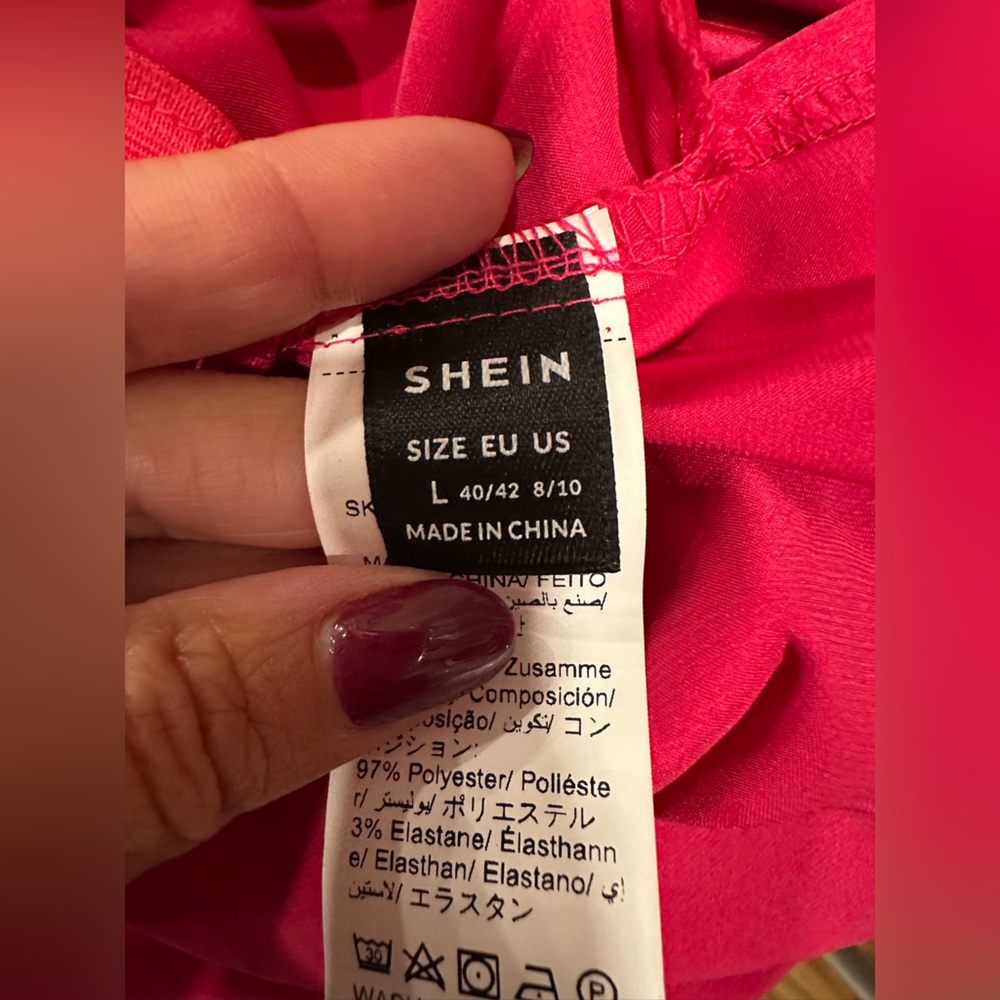 NWOT Opulessa Women HOT PINK Color Spaghetti Strap Simple Fitting Long Dress - Picture 14 of 17